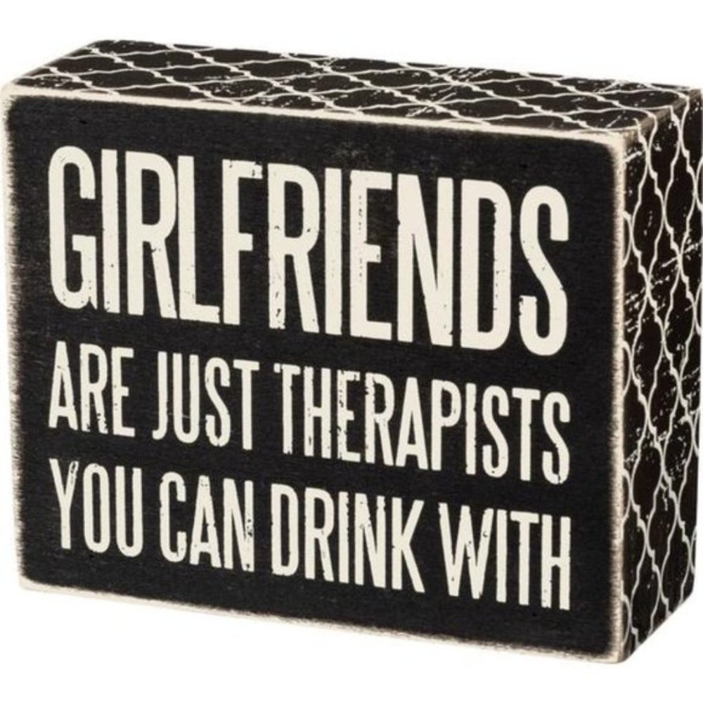 "Girlfriends" Wood Box Sign NWOT